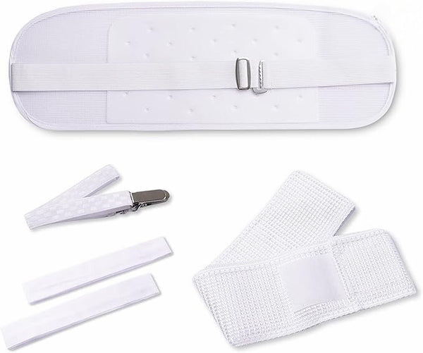 Amemari Yukata Dressing Accessories – 5-Piece Set, Easy Mesh, All White Version