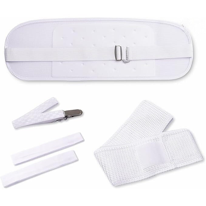 Amemari Yukata Dressing Accessories – 5-Piece Set, Easy Mesh, All White Version