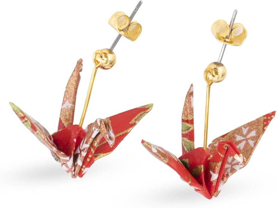 Noren Handmade Origami Earrings – Washi and Surgical Stainless Steel