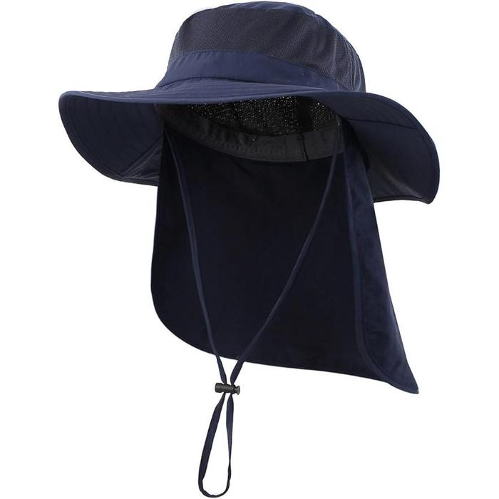 Connectyle Outdoor UPF50+ Mesh Safari Hat with Neck Cover