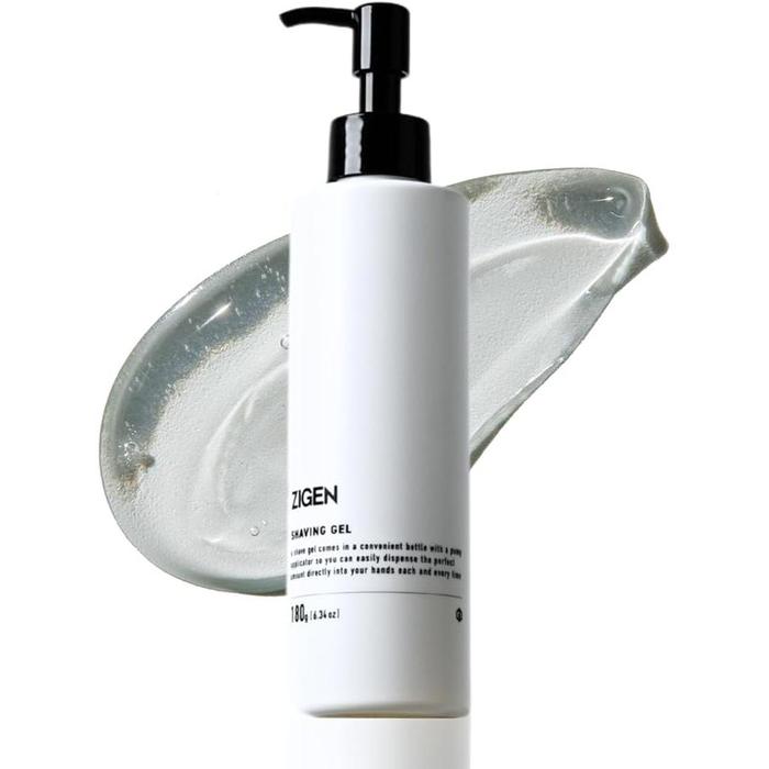 ZIGEN Shaving Gel 180 g – Alcohol-Free Transparent Shave Gel for Sensitive Skin [Alcohol-free]