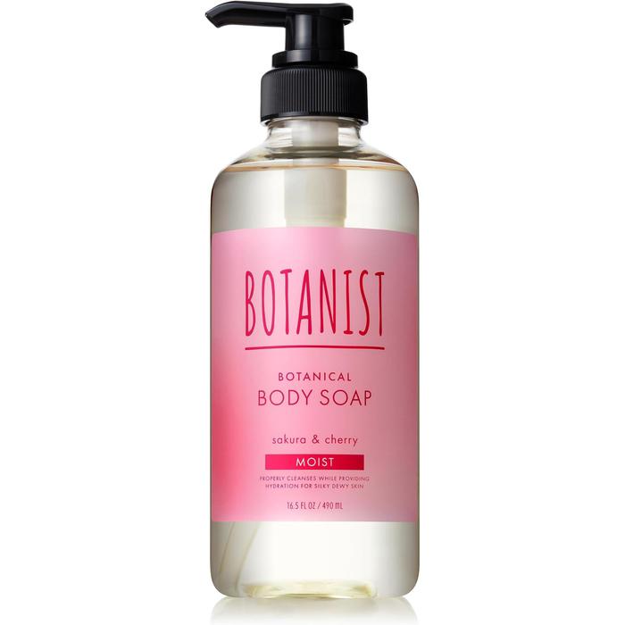 [2025 Spring Limited Edition] BOTANIST | Body Soap Moist Sakura & Cherry Scent – Hydrating Foam for Smooth Skin 490ml [Alcohol-free]