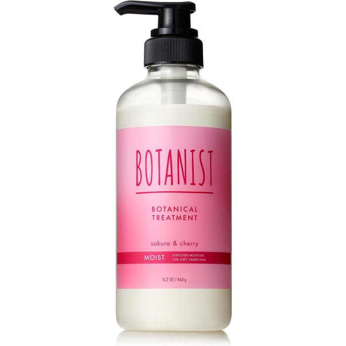 [2025 Spring Limited Edition] BOTANIST | Treatment Moist Sakura & Cherry Scent – Moisturizing and Smooth Finish for All Hair Types 460g [With alcohol]