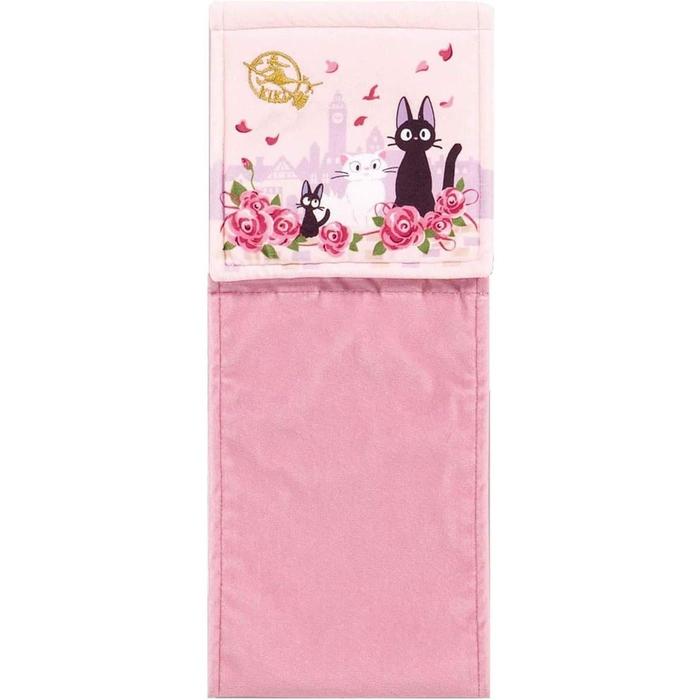 Kiki’s Delivery Service Jiji Toilet Mat – Antibacterial Acrylic, Non-Slip, Ghibli Bathroom Collection (Pink, 60 × 60 cm)