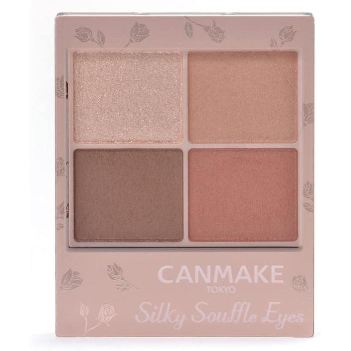 CANMAKE Silky Souffle Eyes 4-Color Eyeshadow Palette – Soft Matte & Pearl Finish