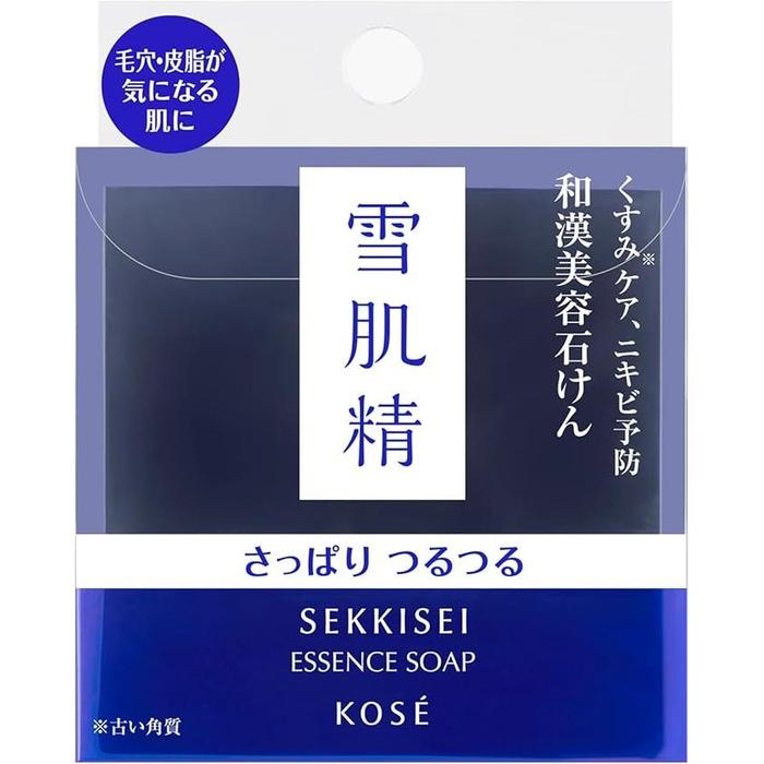 Sekkisei Facial Cleansing Essence Soap – Herbal Infused Soap for Clear, Radiant Skin (120g) [With Alcohol]