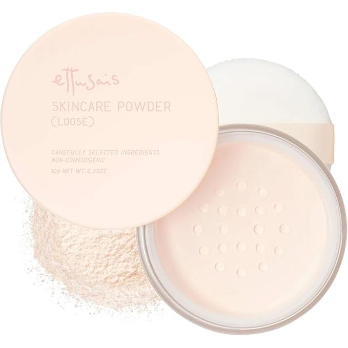 Ettusais Skin Care Powder – Loose Face Powder with Pore Cover and Transparent Gloss, 10g [Alcohol-free]