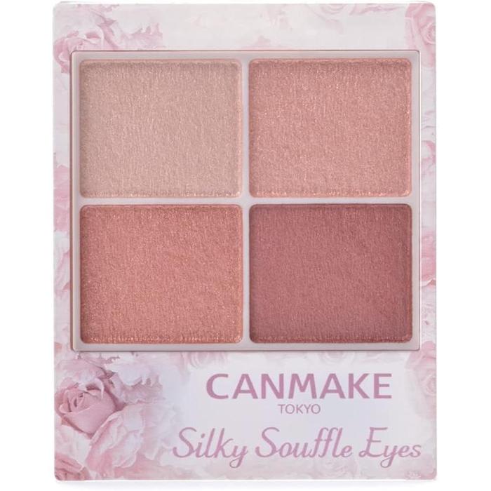 CANMAKE Silky Souffle Eyes 4-Color Eyeshadow Palette – Soft Matte & Pearl Finish
