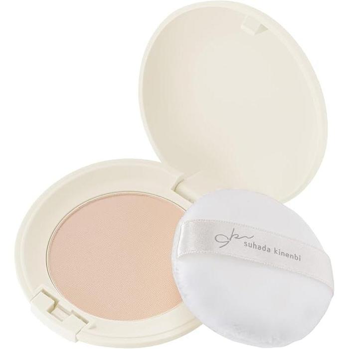Suhada Kinenbi Medicated Skin Care Powder – 24-Hour Correction for Flawless Skin, White Beige [Alcohol-Free]