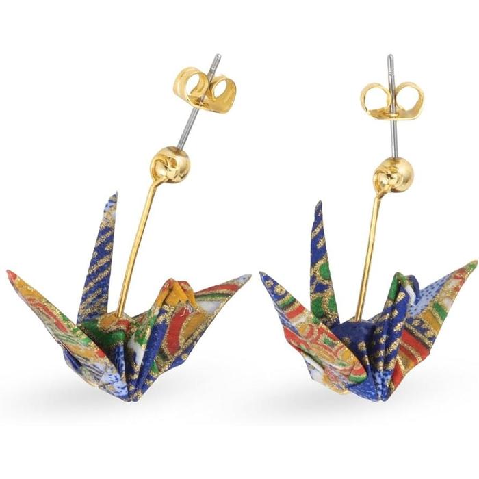 Noren Handmade Origami Earrings – Washi and Surgical Stainless Steel