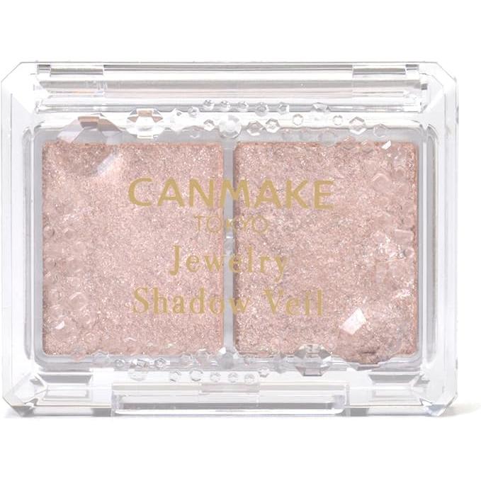 Canmake Jewelry Shadow Veil 2.4g – Dual Glitter Eyeshadow Palette [Alcohol-free]