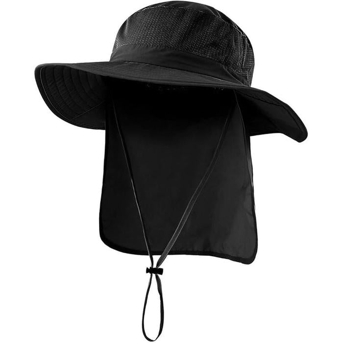 Connectyle Outdoor UPF50+ Mesh Safari Hat with Neck Cover