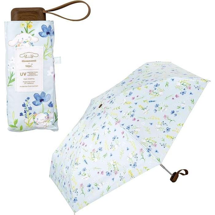 Wpc. Parasol Sanrio Characters x Wpc. Watercolor Flower Mini Saxophone (Cinnamoroll) – Stylish & Protective Folding Umbrella