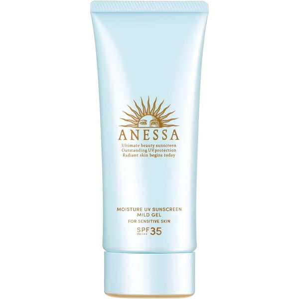 ANESSA - Moisture UV Mild Gel - Hypoallergenic sunscreen gel for sensitive skin SPF 35 PA +++ 90g [Alcohol-free]