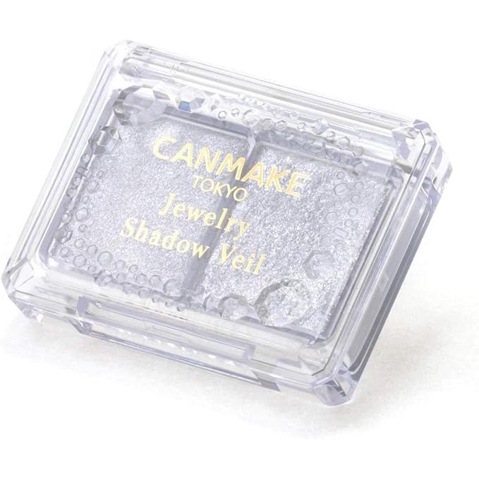 Canmake Jewelry Shadow Veil 2.4g – Dual Glitter Eyeshadow Palette [Alcohol-free]