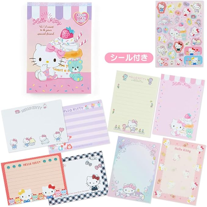 [CHARACTER OPTIONS] Sanrio Characters Memo Pad – Cute Japanese Stationery, 8 Designs, With Stickers