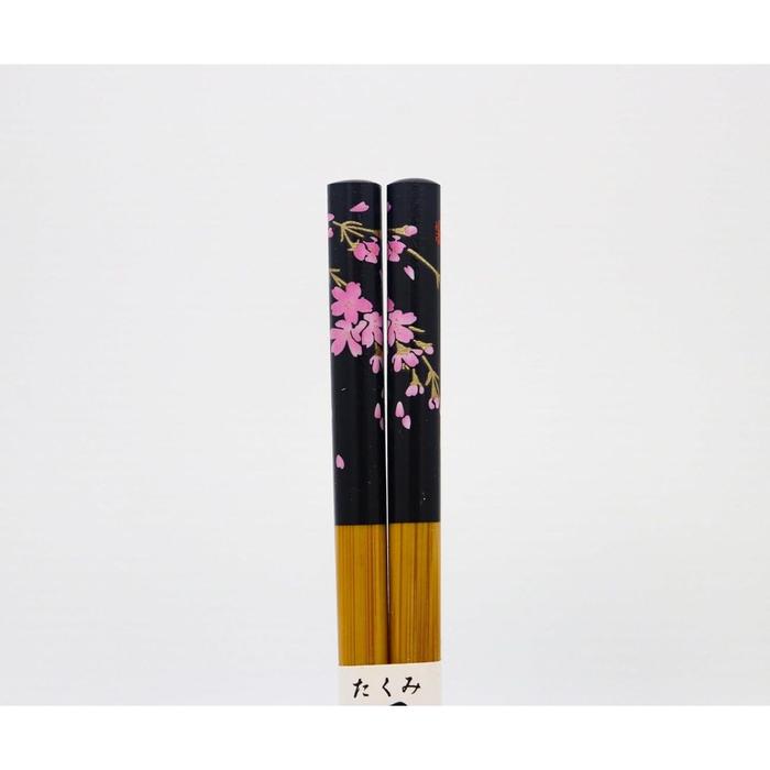 Handmade Japanese “Scenery” Bamboo Chopsticks – Set of 5
