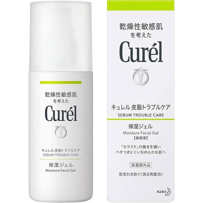 Curél Sebum Trouble Care Moisture Gel – Oil Control Hydrating Gel for Sensitive Skin, 120ml [Alcohol-free]