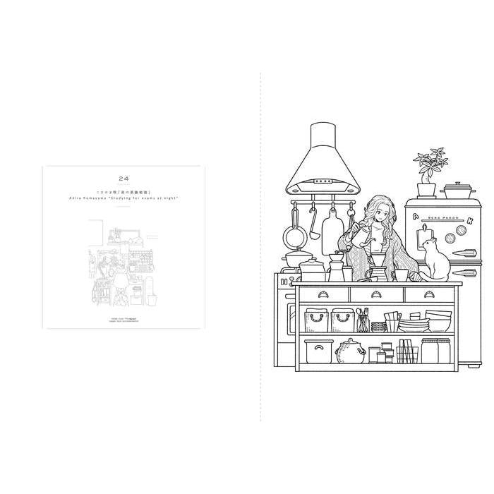 Girls Room – Coloring Book of Unique Girl’s Rooms by Popular Illustrators (Japanese Edition)