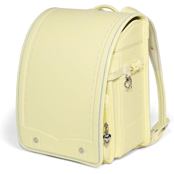Mochila Escolar Randoseru Japonesa Amant Romantic Flower / Little Ribbon para Niñas – Acabado Perla, 15L, Ultra Ligera