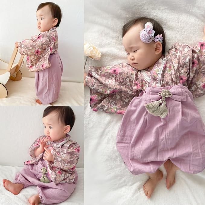 Baby Hakama – 2 Piece Romper Kimono for Boys & Girls (70–90 cm)