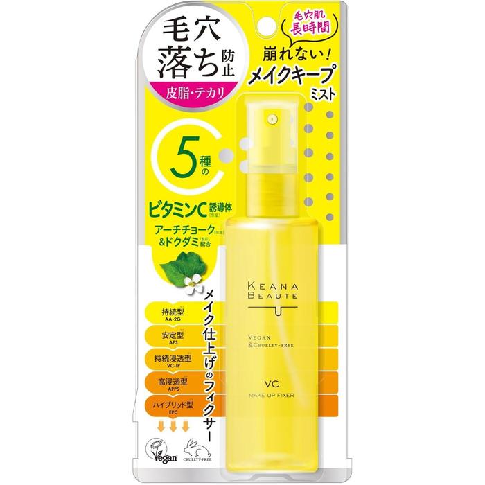 Keana Beaute VC Makeup Fixer 85ml – Vitamin C for Pore Care & Long-Lasting Makeup [With Alcohol]