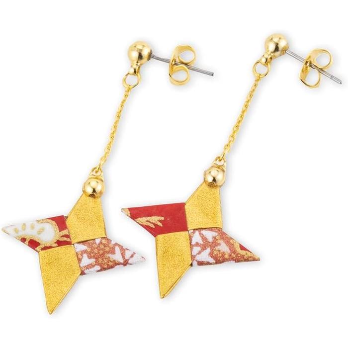 Noren Handmade Origami Earrings – Washi and Surgical Stainless Steel