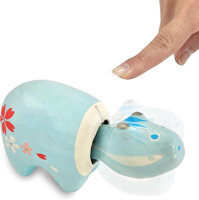 Sakurabeko - Handmade Blue Akabeko Lucky Charm | 14cm | Made in Japan