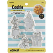 JAPAN MOOMIN COLLECTION-Skater Moomin Cookie and Bread Cutter Set – 4-Piece Stamp