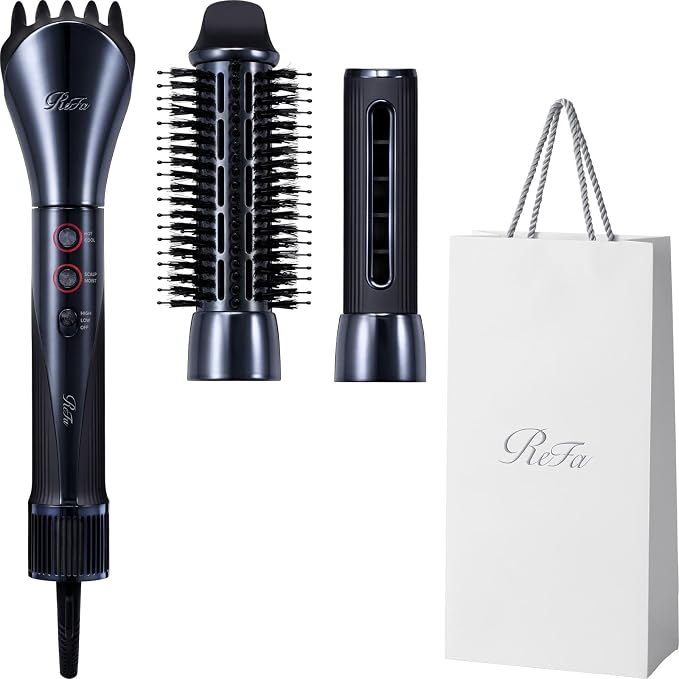 ReFa BEAUTECH RESETTER + Dedicated Holder Set – Japanese Stick Hair Dryer & Styling System