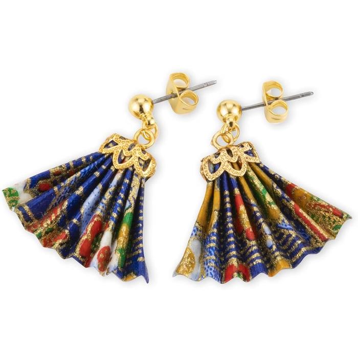 Noren Handmade Origami Earrings – Washi and Surgical Stainless Steel