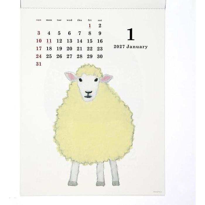 Yusuke Yonezu 2027 Wall Calendar – Warm Illustration Art [Japanese Edition]