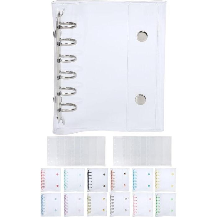 Daction Transparent Sticker Book A7 – Cute Sticker Binder with 10 Refills