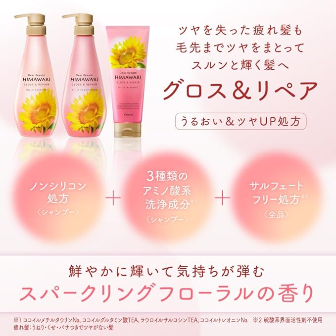 HIMAWARI GLOSS&REPAIR - BESTSELLER! Deeply polishing and rebuilding conditioner with sunflower oil 500ml [With alcohol]