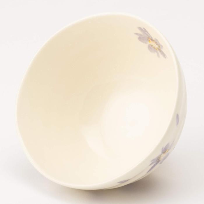 Mino Ware “Dancing Sakura” Rice Bowl – Purple