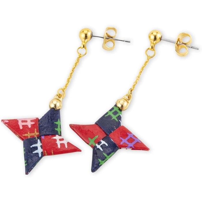 Noren Handmade Origami Earrings – Washi and Surgical Stainless Steel