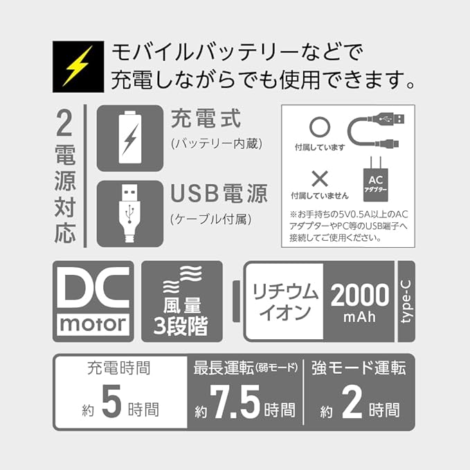 Doshisha Smart Neck Fan – Foldable, Rechargeable & USB Powered with 3 Adjustable Air Flow Levels