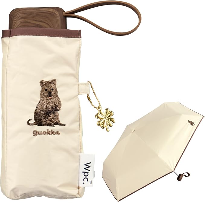 Wpc. Animal Embroidery Compact Folding UV Parasol – 100% Light Blocking, UPF50+