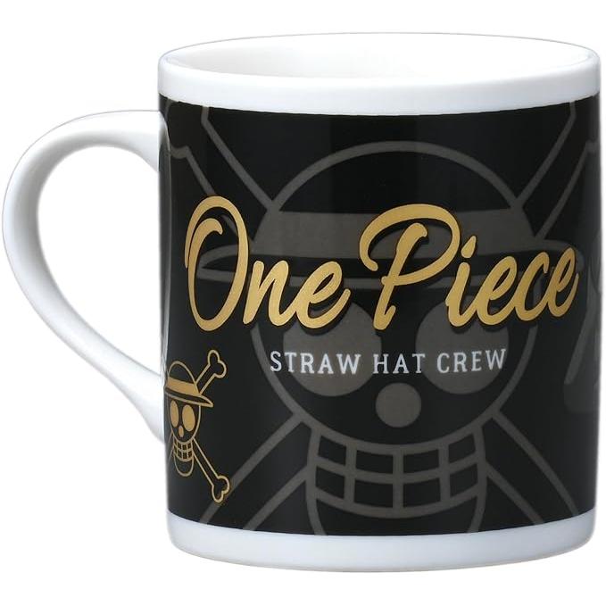 One Piece Straw Hat Pirates Monochrome Mug 300 ml – Microwave & Dishwasher Safe, Made in Japan