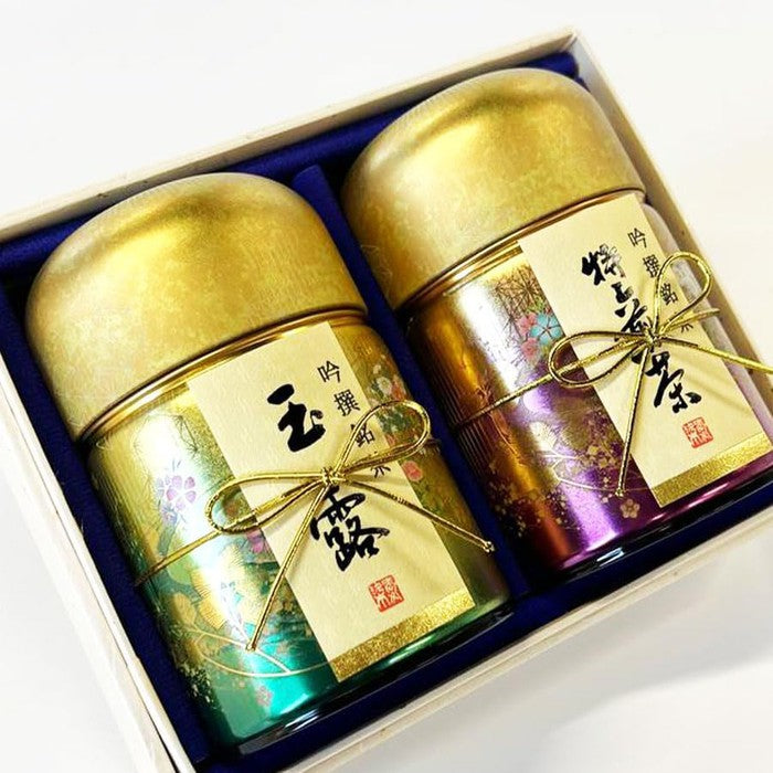 Kyoto Rikkyu-en Tea Set – Gyokuro & Premium Sencha, 2x100g