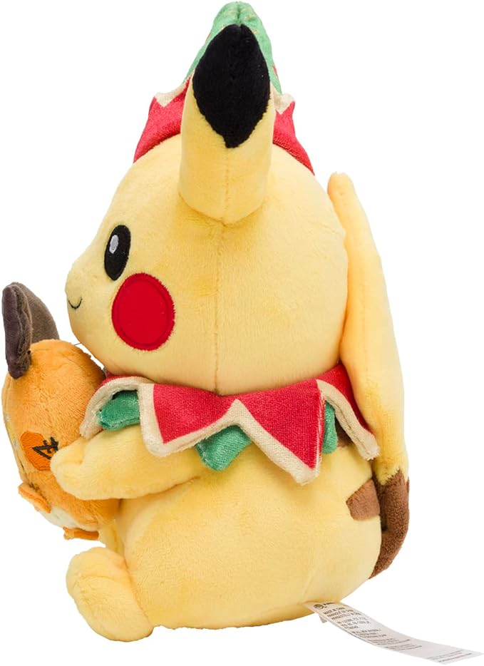 Pokemon Center Pikachu & Dedenne Plush Christmas Edition