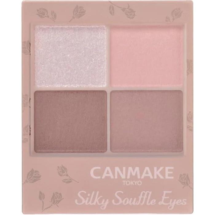 CANMAKE Silky Souffle Eyes 4-Color Eyeshadow Palette – Soft Matte & Pearl Finish