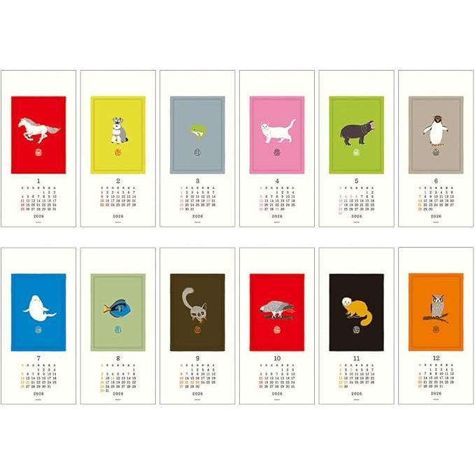 Midori 2026 Wall Calendar – Echizen Washi