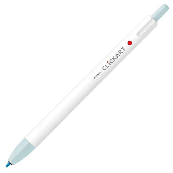 ZEBRA Clickart Retractable Water-Based Color Pen – Pale Colors, 0.6 mm