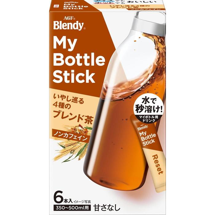 AGF Blendy My Bottle Stick – Relaxing Blend of 4 Herbal Teas (6 Sticks)