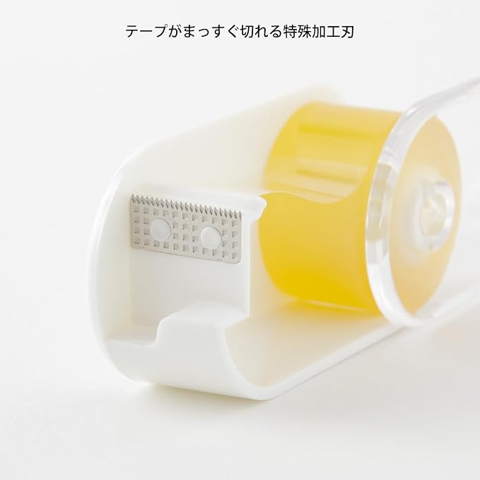 MIDORI XS Tape Cutter – Compact Cellophane Tape Dispenser, White