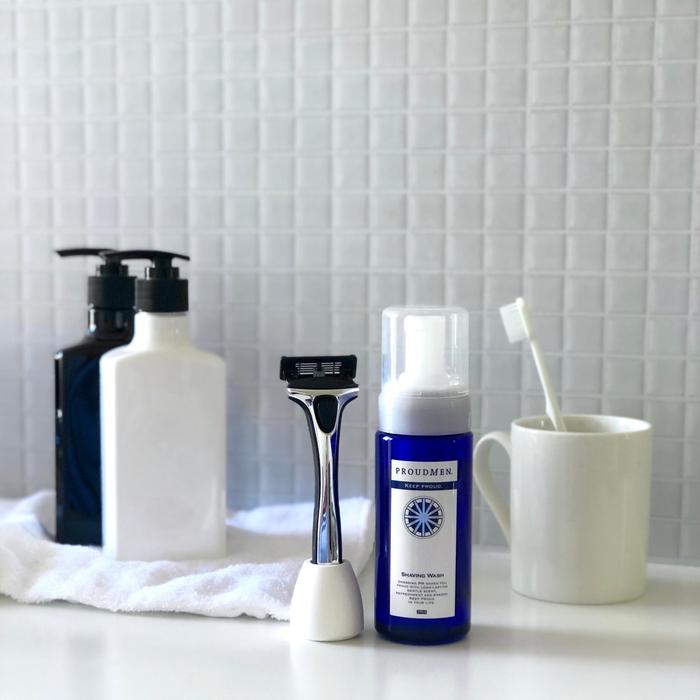 PROUDMEN Shaving Wash 150 mL – Amino Acid Foam Face Wash & Shaving Cleanser for Men [Alcohol-free]