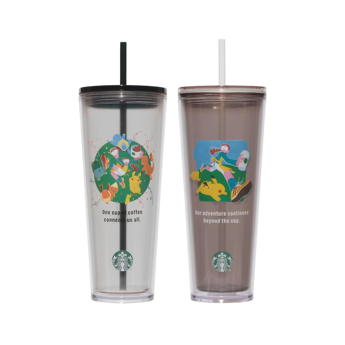 Tasse à emporter Pokémon + Starbucks Japon avec paille 710ml – Connexion Café & Aventure Café