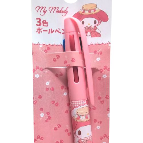 Sanrio Three-Color Ballpoint Pen, My Melody, 0.7mm