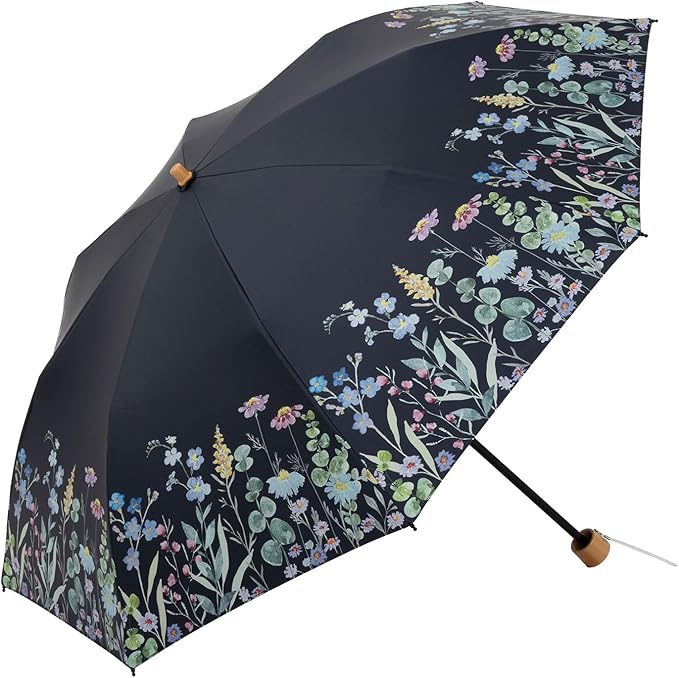 LIEBEN Folding Parasol – Cool Plus UV Thermal Shielding, Women's Umbrella, Botanical pattern